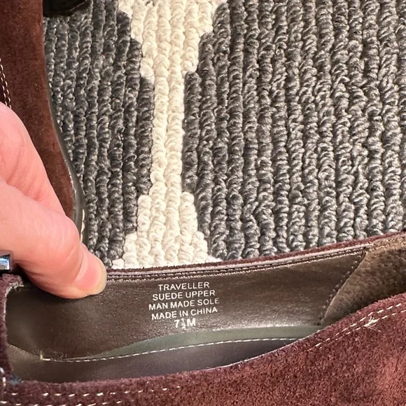 AEROSOLES Brown Suede Heels with Buckle - Picture 8 of 9